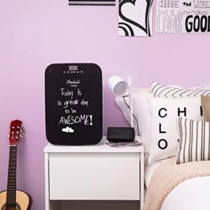 Cooluli 20L Mini Fridge For Bedroom - Car, Office Desk & College Dorm Room - Glass Front & Digital Temperature Control - 12v Small Refrigerator for Food, Drinks, Skincare, Beauty & Breast Milk (Black)