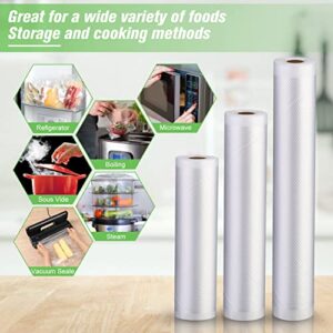 Vacuum Sealer Bags for Food Saver Vacuum Sealer Bags Rolls 3 Pack 6 8 11 Inch Food Vacuum Seal Bags Freezer Bags For Vacuum Sealer Machine Vtuuu Food Storage Bags