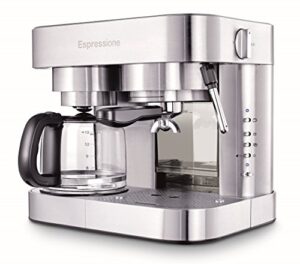 espressione combination stainless steel espresso + coffee maker, 10 cups