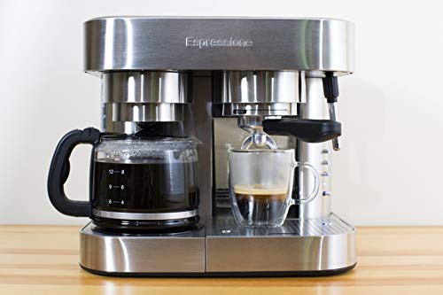 Espressione Combination Stainless Steel Espresso + Coffee Maker, 10 cups