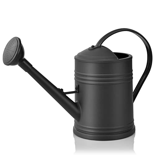 OKREK Watering Can Indoor Watering Cans for House Plants, Small Watering Can Indoor Plants, Plant Watering Can for Outdoor Plants Garden Flower (1/2 Gallon, Black)