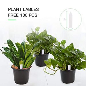 JERIA 100-Pack 0.5 Gallon Plant Nursery Pots, Plastic Pots for Flower Seedling, Flower Plant Container Seed Starting Pot, Come with 100 Pcs Plant Labels