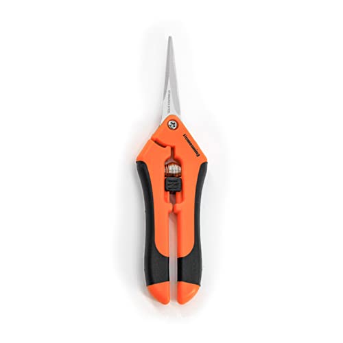 HOMEANING 1PC Pruning Shears,Trimming Scissors, Blades Gardening Hand Pruning Snips Titanium Coated Precision Bonsai Pruning Shears, Convenient and Efficient Flower Cutters (Orange)