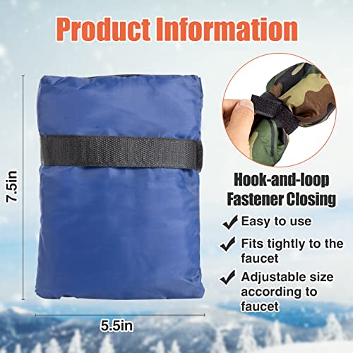 4 Packs Outdoor Faucet Covers - Thickened Winter Anti Freeze Hose Bib Cover, Waterproof PVC Spigot Socks for Outside Garden Pipe Insulation Protection Keep Warm