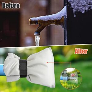 4 Packs Outdoor Faucet Covers - Thickened Winter Anti Freeze Hose Bib Cover, Waterproof PVC Spigot Socks for Outside Garden Pipe Insulation Protection Keep Warm