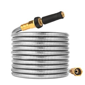 rosy earth water hose 50ft – stainless steel garden hose 50 ft no kink explosion