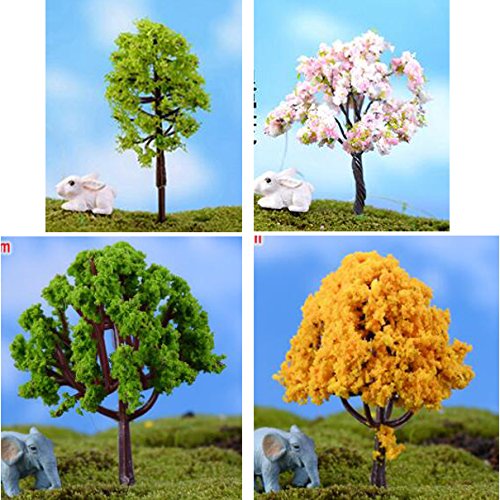 50 PCS Fairy Miniature Ornament DIY Kit and 4 PCS Artificial Succulent Plants for Garden Dollhouse Decoration