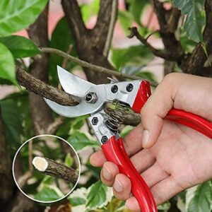 KAJUDA 8" Pruning Shears, Professional Bypass Garden Shear Hand Pruners Gardening Shears Clippers for Plants, Flower Cutter Florist Scissors Trimming Scissors, Gardening Tools (Traditional)