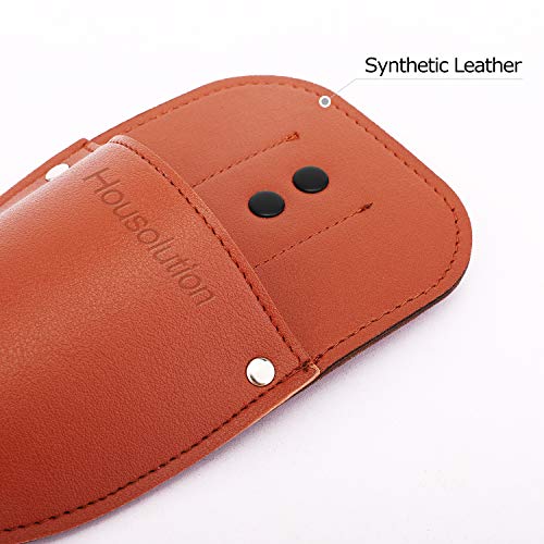 Housolution Garden Pruner Sheath, Pruner Tool Holster, Premium PU Leather Holster Protective Case Cover Scabbard for Gardening Pruning Shears Scissor - Brown