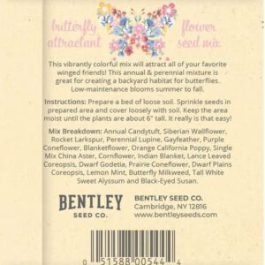 Make My Heart Flutter! 25 Bird & Butterfly Wildflower Seed Packets for Planting - A Beautiful Valentine's Day Gift - Flower Seeds - Garden Seed to Grow Live Plants - Bentley Seed Co.