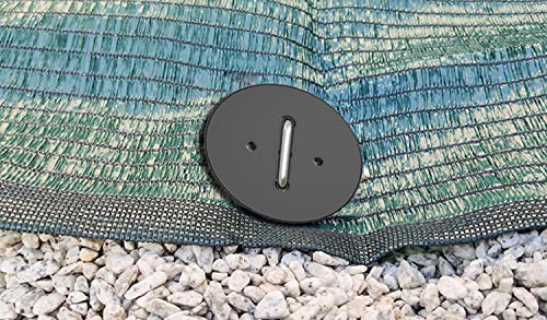 AAGUT 100 Pack Landscape Staples with Gasket Washer Caps, 6 Inch Vapor Barrier Stakes, Metal Garden Stakes Landscape Fabric Staples for Gardening Landscaping, Sod Fence Yard Lawn Ground Weed Mat Pins