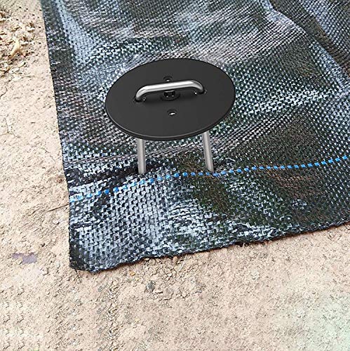 AAGUT 100 Pack Landscape Staples with Gasket Washer Caps, 6 Inch Vapor Barrier Stakes, Metal Garden Stakes Landscape Fabric Staples for Gardening Landscaping, Sod Fence Yard Lawn Ground Weed Mat Pins