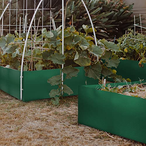 Pack 2 of Garden Raised Planting Bed with 4 Partition Grids,Durable PE Planter Bags for Vegetables,Suitable for Potato/Tomato/Flower/Garden Containers (2)