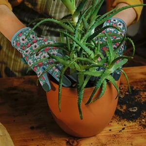 OIZEN Gardening Gloves for Women, Garden Gloves with Touch Screen, Light Duty Working Gloves, Gardening Gifts for Women, Size Small