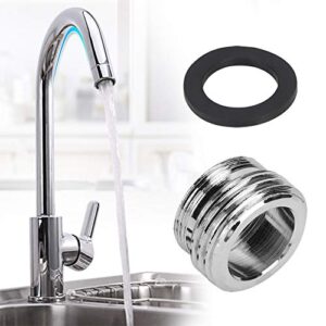 Kitchen Skin Aerator Faucet Adapter, Faucet Garden Hose Adapter Valve, Chrome Plated Brass Male Female Faucet Adapter to Connect Garden Hose, Dual Threads Faucet Aerators with Gasket