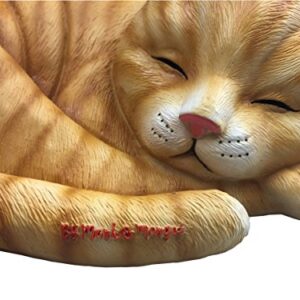 By Mark & Margot - Outdoor Garden Gnomes Picnic Sleeping Cat Statue - Beautiful Funny Novelty Gift (One Size, Blue)