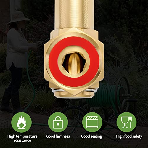 LitOrange Leed-Free Brass Hose Reel Parts Fittings,Garden Hose Adapter, Brass Replacement Part Swivel,for Liberty Garden Products