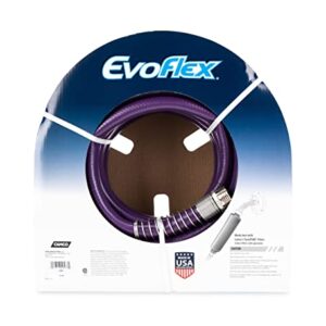 Camco EvoFlex 50-Foot Drinking Water Hose | Features an Extra Flexible Construction, Stainless Steel Strain Reliefs, and is Ideal for RVing, Gardening, Washing Pets, and More | Purple (22586)