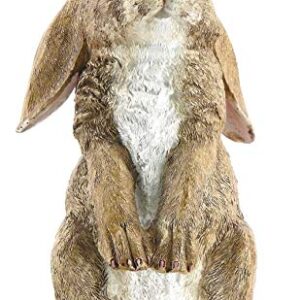 Bellaa Rabbit Statue Curious Cute Standing Bunny Outdoor Garden Patio Lawn Farmhouse Bunnies Figurine Rustic Sculpture 10 inch Home Decor Presents for Mom Gifts for Grandma