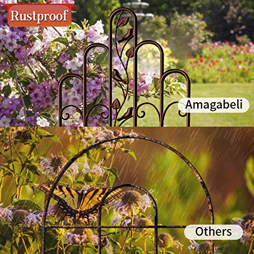 Amagabeli 2 Pack Large Garden Trellis 71” x 21” Heavy Duty Rustproof Brown Iron Plant Trellis for Potted Plant Support Tall Wall Metal Trellis for Rose Vine Vegetable Cucumber