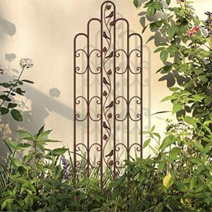 Amagabeli 2 Pack Large Garden Trellis 71” x 21” Heavy Duty Rustproof Brown Iron Plant Trellis for Potted Plant Support Tall Wall Metal Trellis for Rose Vine Vegetable Cucumber