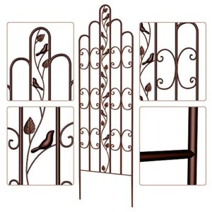 Amagabeli 2 Pack Large Garden Trellis 71” x 21” Heavy Duty Rustproof Brown Iron Plant Trellis for Potted Plant Support Tall Wall Metal Trellis for Rose Vine Vegetable Cucumber