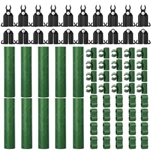 70 pcs garden stakes, adjustable plant trellis plant support plastic plant stakes tomato cucumber trellis plant connector stake clips for potted plants climbing plants indoor outdoor diy flower pot