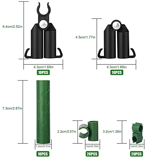 70 PCS Garden Stakes, Adjustable Plant Trellis Plant Support Plastic Plant Stakes Tomato Cucumber Trellis Plant Connector Stake Clips For Potted Plants Climbing Plants Indoor Outdoor Diy Flower Pot