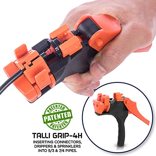 AL-MAGOR Talli Grip TG Garden Tool: Gun for Inserting Components - Connectors & Drippers into Micro-Pipes for Irrigation Pipes with Ease - Model 700011