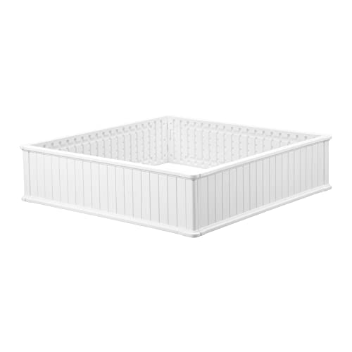 Leisurelife 4X4FT Raised Garden Bed Kit for Gardening,Elevated Plastic Planter Box for Vegetables Flowers, Herbs, Fruits