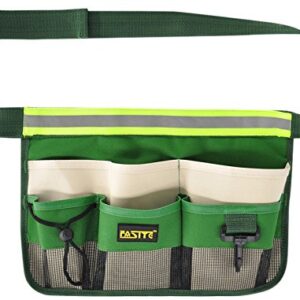 FASITE YL003F 7-POCKET Gardening Tools Belt Bags Garden Waist Bag Hanging Pouch, Green