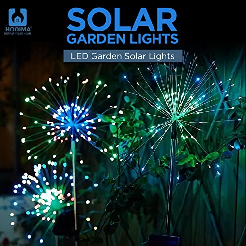 HOOIMA Raised Garden Bed - Rust Proof Galvanized, Reinforced Steel Bottomless Planter for Growing Flowers & Veggies - Adjustable Size to 4ft. Long and 2.1ft. Wide Plus You Get a LED Solar Lamp Light