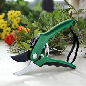 Nevlers 8" Bypass Pruning Shears for Gardening | Garden Shears with Stainless Steel Blades & 8mm Cutting Capacity| Professional Garden Scissors |Heavy Duty Gardening Hand Tools |Green Gardening Shears