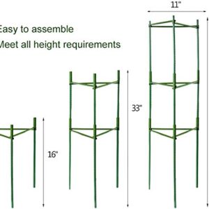 IPSXP Vegetable Trellis, Garden Plant Support Stakes for Climbing Plants, Vegetables, Flowers, Fruits, Vine, 3 Garden Trellis with 40 Adjustable Cable Tie