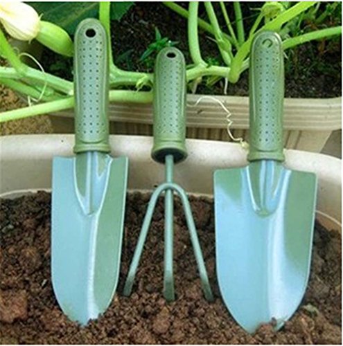 Ansellf Gardening Plant Shovel Pot 3 Pieces Small Gardening Tools Seed Handheld Shovel Rake Spade