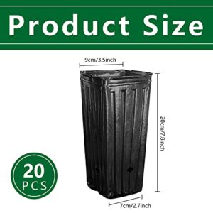 Iceyyyy 20Pcs Tall Tree Pots,Plastic Deep Nursery Treepots,7.8" Tall Seedling Flower Plant Container Pots for Indoor Outdoor Garden Plants (20pcs)