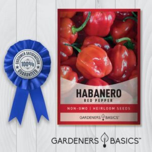 Red Habanero Pepper Seeds for Planting 100+ Heirloom Non-GMO Habanero Peppers Plant Seeds for Home Garden Vegetables Makes a Great Gift for Gardeners by Gardeners Basics