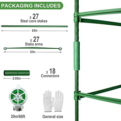 6Ft 3Packs Tomato Cage for Garden Plant Support, Extra High 72Inch Plant Cage Garden Trellis for Climbing Plants Adjust Plant Trellis Tomato Trellis Garden Stakes for Vegetable Fruit Flowers