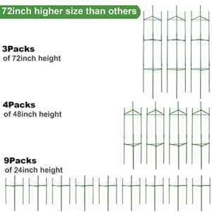 6Ft 3Packs Tomato Cage for Garden Plant Support, Extra High 72Inch Plant Cage Garden Trellis for Climbing Plants Adjust Plant Trellis Tomato Trellis Garden Stakes for Vegetable Fruit Flowers