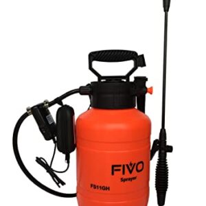 Battery Powered Sprayer and Pump Sprayer (Dual Function) for Lawn and Garden with Rechargeable Lithium Ion Power Bank and Shoulder Strap (1.3 Gallon)