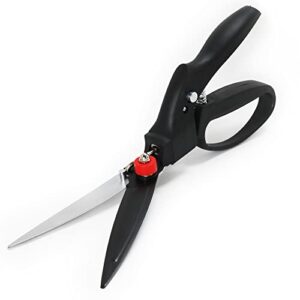 gartol grass shears with180 degrees rotating cutter head, lightweight loop-handle garden grass clippers scissors, 5 inch sk-5 steel blade, ideal for edging and trimming decorative grasses