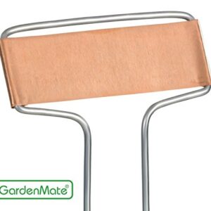 GardenMate 25-Pack Weatherproof Banner Copper Metal Plant Labels, Height 10.5", Label Area 2.5'' x 7/8''