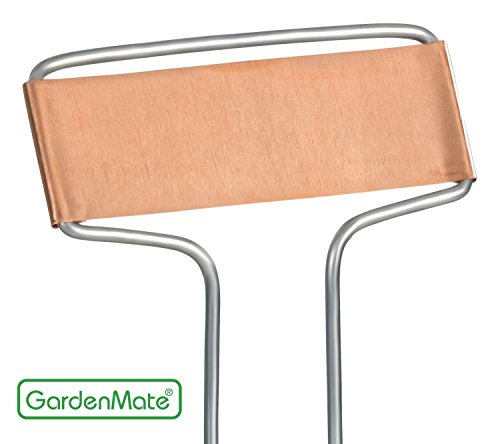 GardenMate 25-Pack Weatherproof Banner Copper Metal Plant Labels, Height 10.5", Label Area 2.5'' x 7/8''