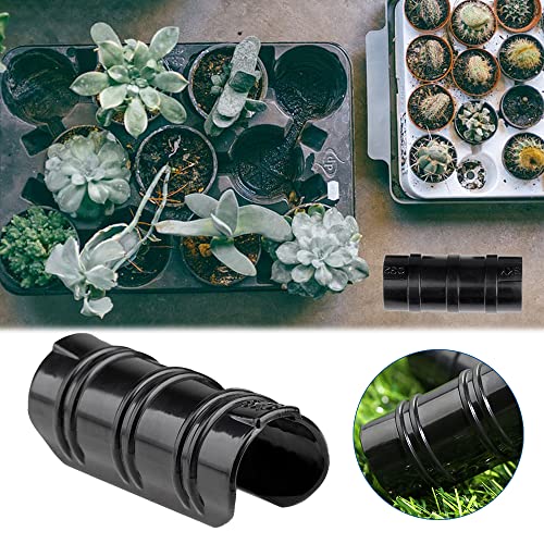 Mtsooning 10PCS 1.26 inch Greenhouse Frame Pipe Tube, Plastic Garden Buildings Tube Clip, Snap Net Fixed Pipe Clamps for Season Plant Supplies