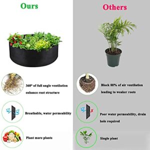 2 Pcs 30 Gallon Grow Bags for Vegetable, Heavy Duty Thickened Nonwoven Fabric Pots with Handles, Durable Breathe Plant Container for Potato, Carrot, Onion, Flower, Indoor and Garden