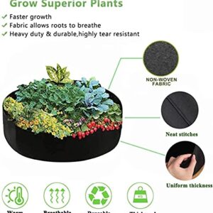 2 Pcs 30 Gallon Grow Bags for Vegetable, Heavy Duty Thickened Nonwoven Fabric Pots with Handles, Durable Breathe Plant Container for Potato, Carrot, Onion, Flower, Indoor and Garden