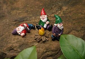 danmu polyresin gnomes garden decorations, garden gnomes, garden gnomes outdoor clearance, miniature figurines, fairy garden accessories, fairy garden supplies 4 pack