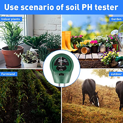 PH Meter, TDS PPM Meter, Soild PH Tester[Upgraded Version], 3 in 1 for Home Water and Garden Soil Use