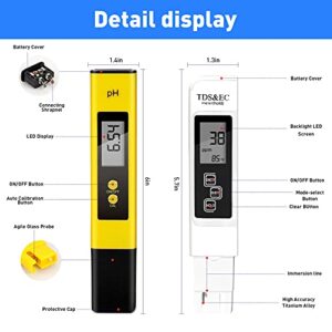 PH Meter, TDS PPM Meter, Soild PH Tester[Upgraded Version], 3 in 1 for Home Water and Garden Soil Use