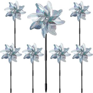 sparkly colorful pinwheels pin wheel holographic spinners whirl reflective pinwheel scare birds away for garden party lawn kids decor (8)